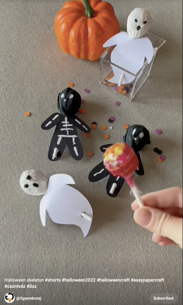 halloween skeleton origami